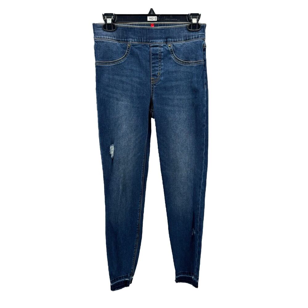 Spanx Women's Medium Wash Distressed Ankle‎ Skinny Jeans Size Small